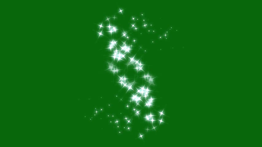 Explosive sparkling glitter stars on green screen, glowing glitter burst sparkle effect, particle magic trail, glowing glitter burst sparkle effect overlay, 4K
