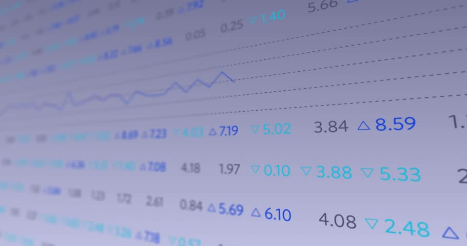 Opening blur clearing, finance dashboard animating rows, sliding 3D charts, showing trend shifts. Dataviz, infographic, fintech, interface, parallax, translucent, motion