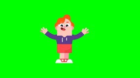 3D boy jumping in a funny energetic motion on green screen, perfect for ads, social media clips, explainer videos, and digital projects needing a playful character animation.
 - Powered by Shutterstock - Get 15% off with code: PIKWIZARD15