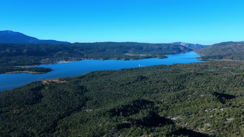 Mountain Forest and Lake View in Big Bear Region