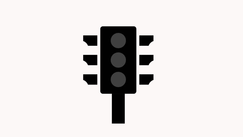 traffic light icon animation  simple  flat