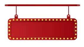 hanging light bulb frame. Abstract banners or signs. Modern framed backdrops. Disco party titles with illuminated signs. - Powered by Shutterstock - Get 15% off with code: PIKWIZARD15