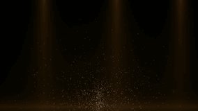 Abstract animation of glowing golden particles rising in soft vertical light beams on a dark background. Elegant, minimal, and atmospheric motion. Luxury visuals, cinematic titles, celebrations, techn - Powered by Shutterstock - Get 15% off with code: PIKWIZARD15