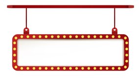 hanging light bulb frame. Abstract banners or signs. Modern framed backdrops. Disco party titles with illuminated signs. - Powered by Shutterstock - Get 15% off with code: PIKWIZARD15