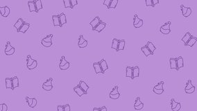 Lavender background with book and potion bottle drawings suitable for magical book covers, social media graphics, stationary designs, and posters. - Powered by Shutterstock - Get 15% off with code: PIKWIZARD15