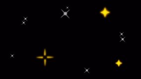 Celestial sparkling stars with gold and white metallic twinkles, scattered across a black night sky, a festive shimmering background for Christmas and New Year holiday scenes - Powered by Shutterstock - Get 15% off with code: PIKWIZARD15