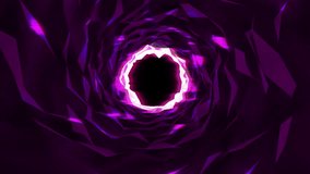Futuristic abstract animation of glowing purple vortex tunnel with rotating energy waves. Sci-fi digital light motion, dynamic neon swirl effect. Technology, space travel, and virtual dimensions. - Powered by Shutterstock - Get 15% off with code: PIKWIZARD15