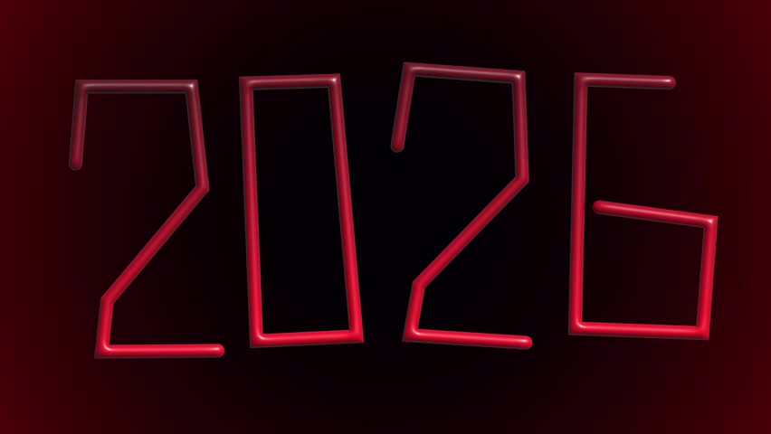 Neon-like geometric lines create strong luminous numbers over deep dark backdrop