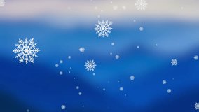 Abstract Ice Blue Background with Realistic Snowfall Animation for 4K New Year Celebrations. Christmas Festive Spirit, Perfect for Holiday Visual snowflakes Experiences in Your 4K Seasonal Projects - Powered by Shutterstock - Get 15% off with code: PIKWIZARD15