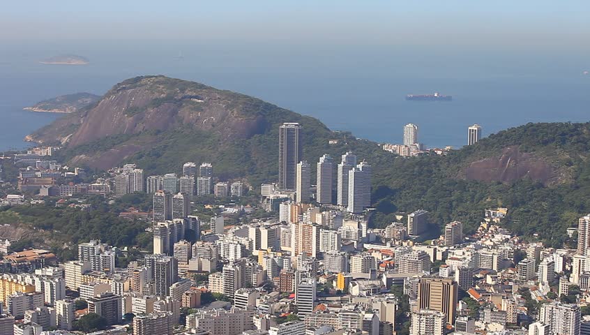 Sugar loaf mountain Rio de Janeiro Brazil aerial view