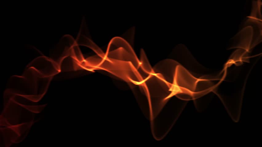 Dynamic abstract animation of glowing red and orange energy waves flowing across a dark background, perfect for modern digital projects.