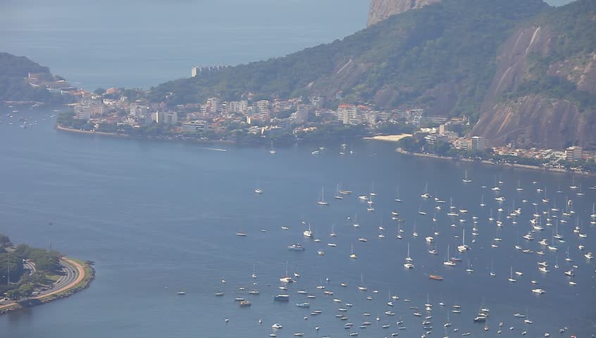 Sugar loaf mountain Rio de Janeiro Brazil aerial view 