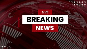Breaking News 3d animation intro with red globe in abstract scene with lines circles and dots - Powered by Shutterstock - Get 15% off with code: PIKWIZARD15