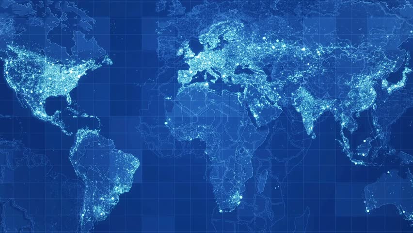Digital world map in led screen with light dots. Loop animation. Different colors in my profile. - Powered by Shutterstock - Get 15% off with code: PIKWIZARD15