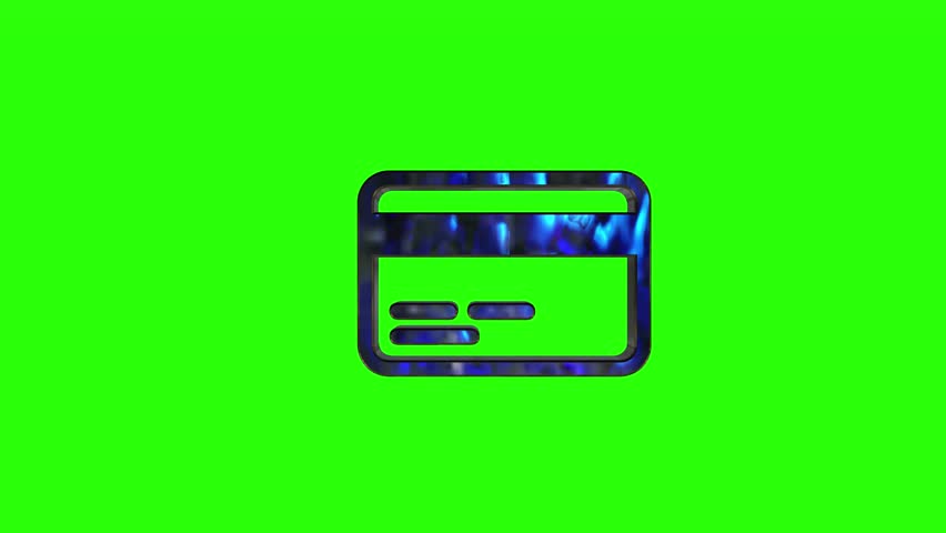 A sleek, modern, and high-quality 3D rendered animation of a generic credit or debit card icon.