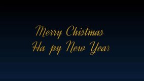 A dynamic and modern holiday greeting animation featuring the dual message "Merry Christmas Happy New Year" rendered in an elegant, stylized script. - Powered by Shutterstock - Get 15% off with code: PIKWIZARD15