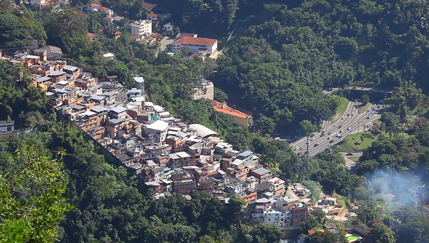 Favela, Rio de Janeiro aerial view