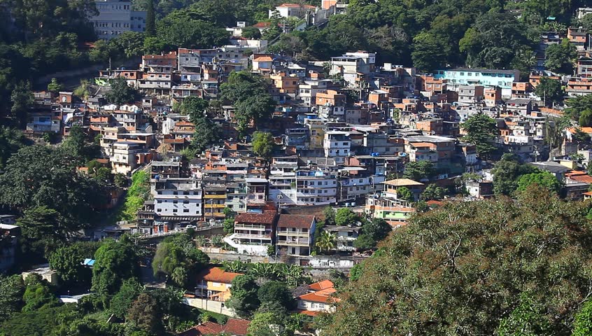 Favela, Rio de Janeiro aerial view