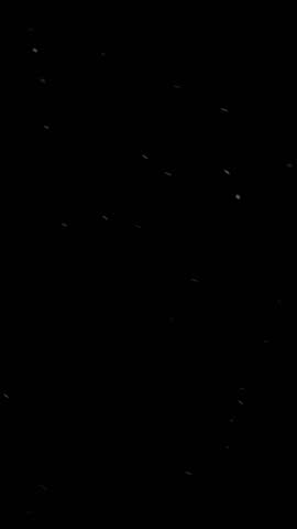 Slow Motion Footage of Falling Snow Captured with a High-speed Camera on a Pure Black Background. Perfect as a VFX or Compositing Overlay for Winter Atmospheres, Transitions, and Visual Effects.