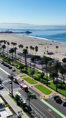 Santa Monica At Los Angeles In California United States. Coast City Landscape. Historic 66 Route. Santa Monica At Los Angeles In California United States.