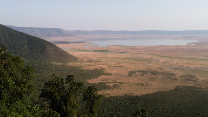 Panorama of the Ngorongoro Crater in Tanzania seen from above