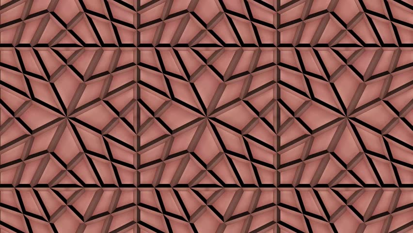 Abstract background with repeat shapes. Wallpaper 4k. Seamless loop video.