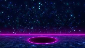 Holographic Wireframe Rocket Appears On Neon Grid In Futuristic Digital Space. Animated Sci-fi Launch Concept For Tech Startups, Metaverse, Innovation, And Space Exploration. Holographic Wirefram - Powered by Shutterstock - Get 15% off with code: PIKWIZARD15