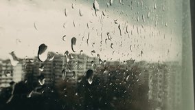 Rain Drops Behind the Window Glass View - Powered by Shutterstock - Get 15% off with code: PIKWIZARD15