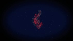 Blue streak starting neon rings rising into tree, dust forming Merry Christmas revealing message. Spiral, cosmic, glow, nebula, glitter, festive, holiday - Powered by Shutterstock - Get 15% off with code: PIKWIZARD15