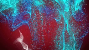 Arm entering right cupped hand forming golden ribbon spiraling into tree over red field blue flows. Forearm, glow, spiral, luminescent, cosmic, abstract, cone - Powered by Shutterstock - Get 15% off with code: PIKWIZARD15