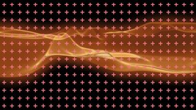 On play orange ribbon undulating and shifting to show waveform shift, pink plus-grid fixed. Neon, waveform, motion, abstract, glow, futuristic, overlay - Powered by Shutterstock - Get 15% off with code: PIKWIZARD15