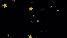 Floating golden stars starting wireframe brain appearing center pulsing showing neural activity. Mind, abstract, futuristic, digital, technology, grid, motion - Powered by Shutterstock - Get 15% off with code: PIKWIZARD15