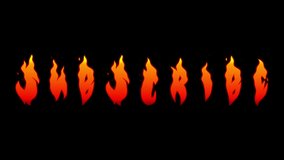 Animated fire text effect SUBSCRIBE with flames, perfect for adding a dynamic touch to graphic design projects and video animations 4K Transparent Background - Powered by Shutterstock - Get 15% off with code: PIKWIZARD15