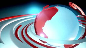 Globe digital news background. 3D World News Background animation , digital world breaking news Studio Background for news report and breaking  on world live report  - Powered by Shutterstock - Get 15% off with code: PIKWIZARD15