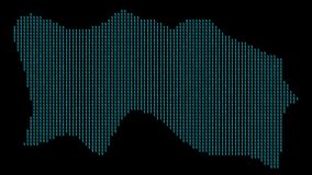 Jersey binary code map animation with illuminated borders and data streams on a transparent background. - Powered by Shutterstock - Get 15% off with code: PIKWIZARD15