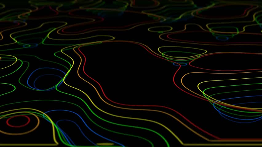 Landscape Map Contour Background Footage 1080p
