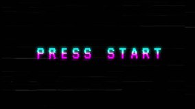 Retro PRESS START Glitch Footage.8-bit Neon Gaming Call to Action. - Powered by Shutterstock - Get 15% off with code: PIKWIZARD15