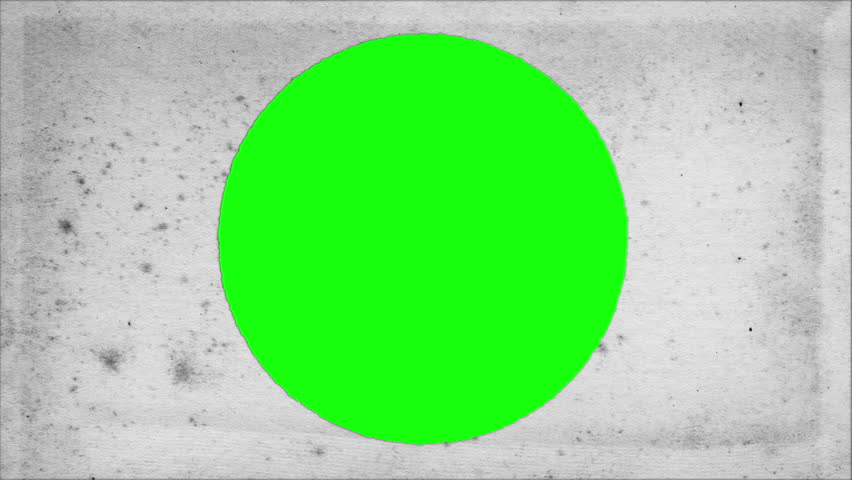 Abstract monochromatic animation of circular grunge photocopy paper frame on green chroma key background. White background. 4K Backdrop Overlay seamless loop. Slideshow.