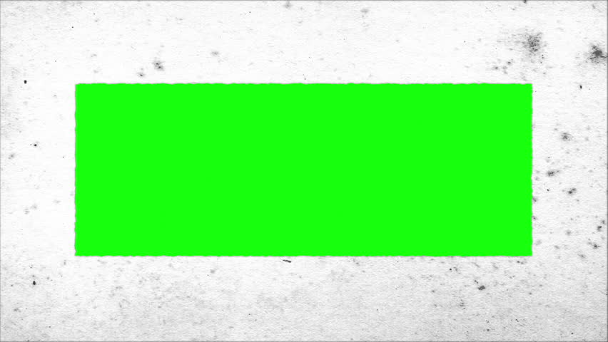 Abstract monochromatic animation of grunge square photocopy paper frame on green chroma key background. White background. 4K Backdrop Overlay seamless loop. Slideshow.