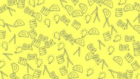 animated education icon seamless pattern school supply drawings, perfect for educational presentations, backtoschool designs, and stationery advertisement visuals. Ideal for schoolrelated themes. - Powered by Shutterstock - Get 15% off with code: PIKWIZARD15