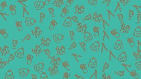 animated education icon seamless pattern Student objects in sketchlike style on blue background, perfect for educational websites, school presentations, or backtoschool designs. Bright and playful. - Powered by Shutterstock - Get 15% off with code: PIKWIZARD15