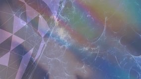 A soft cosmic-style animation combining geometric shapes, rainbow hues, and glowing nebula textures. Perfect for modern visuals, digital art, and creative motion backgrounds. - Powered by Shutterstock - Get 15% off with code: PIKWIZARD15