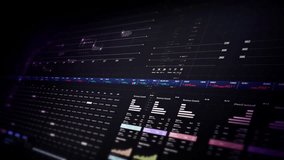 Futuristic financial trading dashboard motion background with glowing charts, analytics interface, stock market graphs, and real-time fintech data visualization design - Powered by Shutterstock - Get 15% off with code: PIKWIZARD15