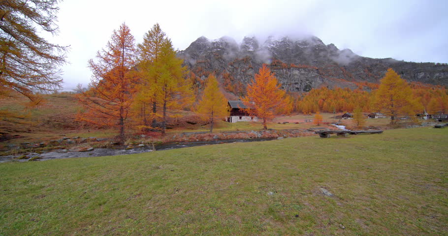 Autumn landscape on the Devero Alps in Italy