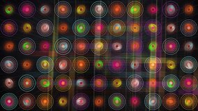 Vibrant Circular Light Orbs Patterned Digital Neon Rings. A dynamic, colorful field of concentric circles glows against a dark background, evoking energy, motion, and modern digital design. - Powered by Shutterstock - Get 15% off with code: PIKWIZARD15