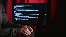 Programmer debugging code, Nighttime coding session with bright lines, Hands and keyboard illuminated during latenight development, Developer working on laptop with colorful lighting late at night - Powered by Shutterstock - Get 15% off with code: PIKWIZARD15