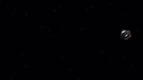 A burning asteroid flies through space on the backdrop of a starry sky.3 D illustration.
 - Powered by Shutterstock - Get 15% off with code: PIKWIZARD15