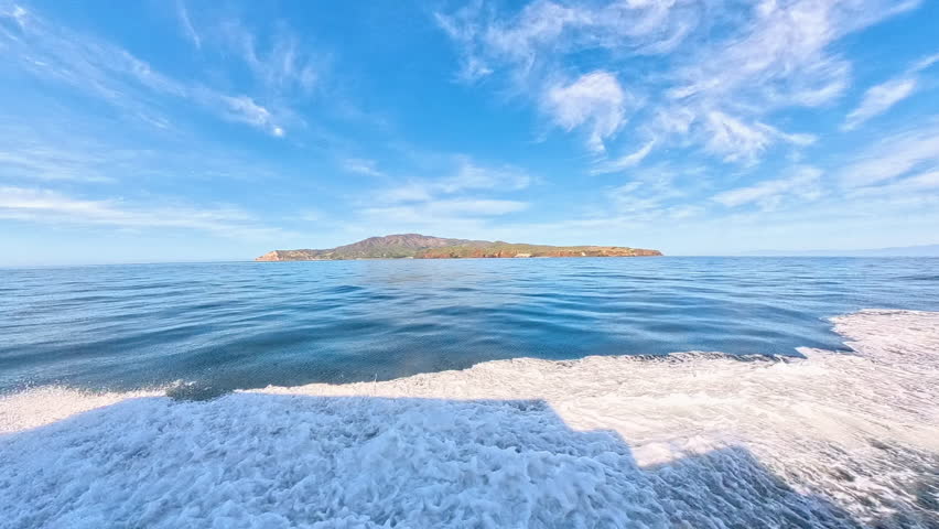 Boating Past Santa Cruz Island in Channel Islands National Park