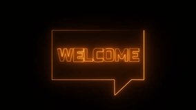 Businessman showing neon line of WELCOME sign banner, welcome word, people celebrate, meeting, greeting, discount. - Powered by Shutterstock - Get 15% off with code: PIKWIZARD15