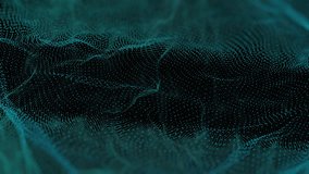 Abstract technology distortion wave background. Blue digital particles forming dynamic flowing network data pattern. Futuristic, science, connectivity, communication themes. Ideal for tech, internet - Powered by Shutterstock - Get 15% off with code: PIKWIZARD15